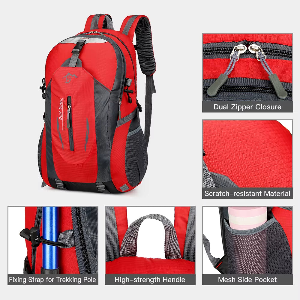 Hiking Backpack 40L Waterproof Lightweight Outdoor Hiking Trekking Daypack Travel Backpack for Men Women